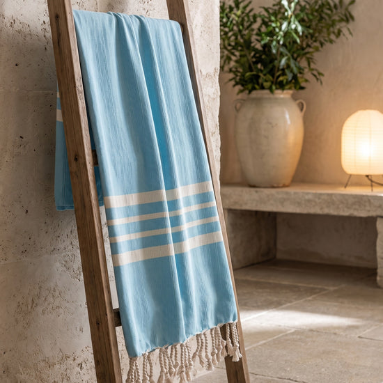 hamamdoek Krem Sultan XXL turquoise - sfeer