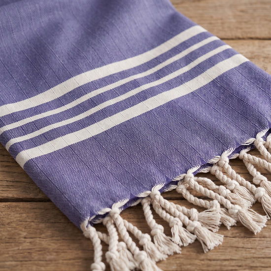 hamamdoek Krem Sultan XXL violet - detail