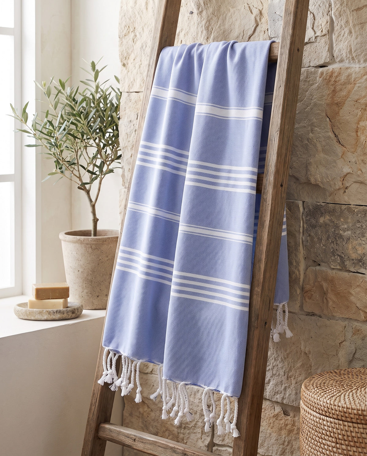 hamamdoek lavendelblauw - sfeer