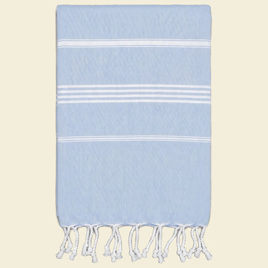 hamamdoek lichtblauw - op kleur