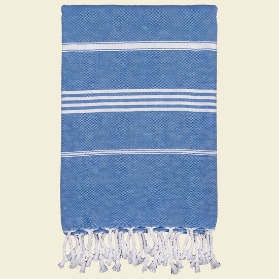 hamamdoek mediteraanblauw - op kleur