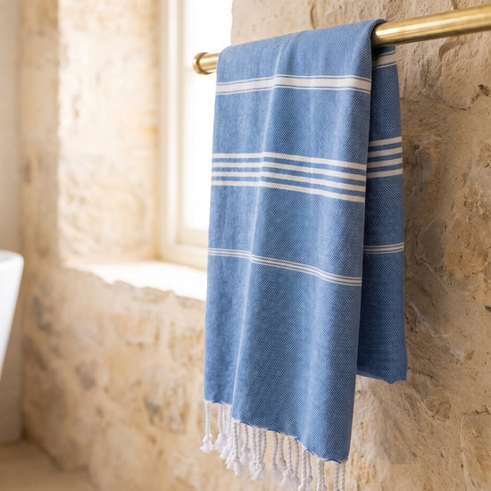 hamamdoek mediteraanblauw - sfeer