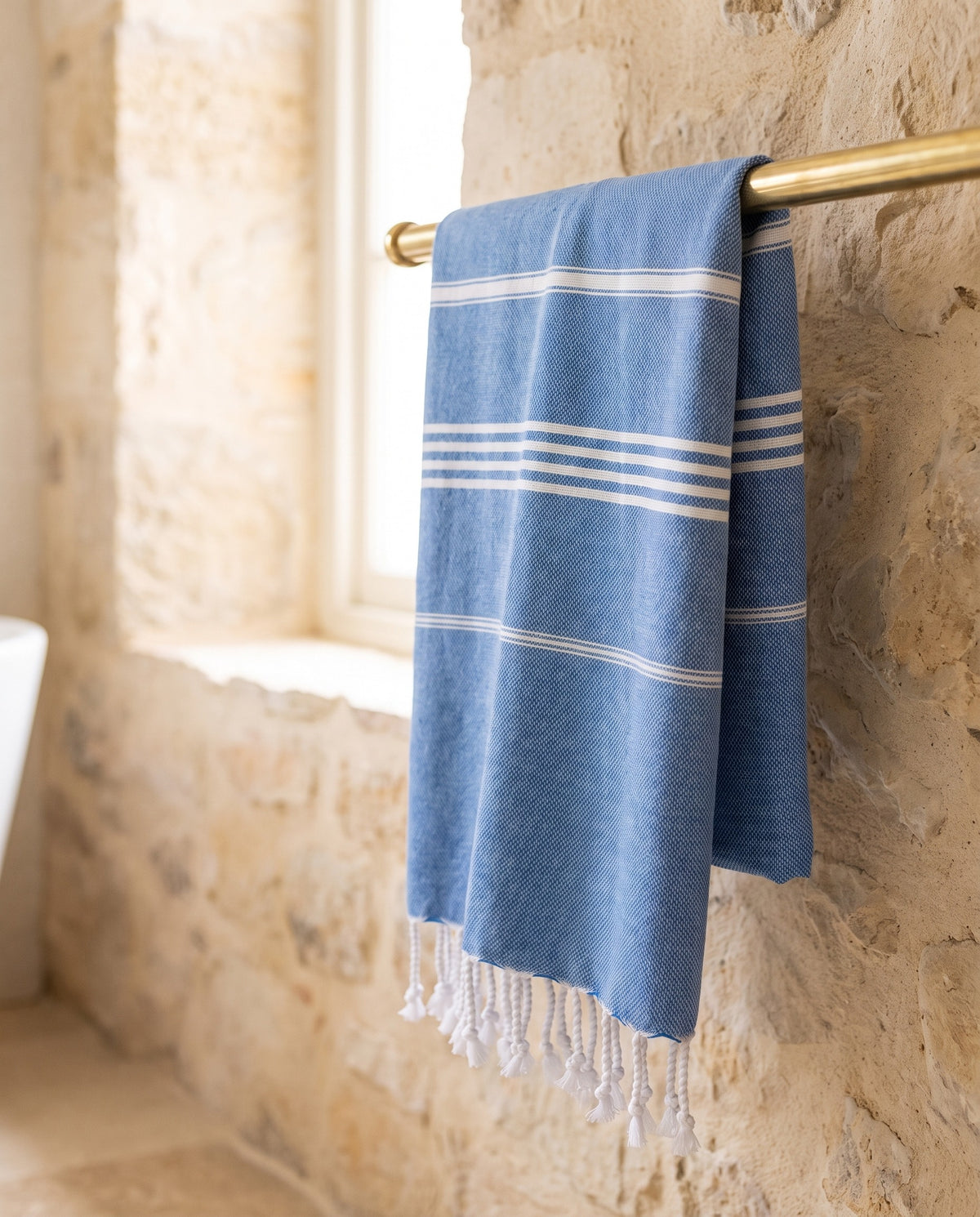 hamamdoek mediteraanblauw - sfeer