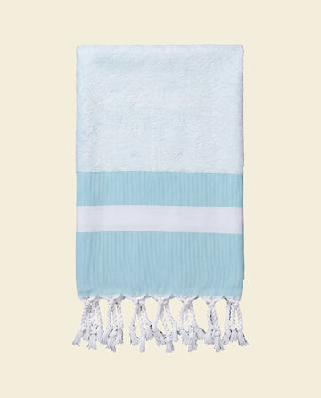 hamamdoek met badstof aqua