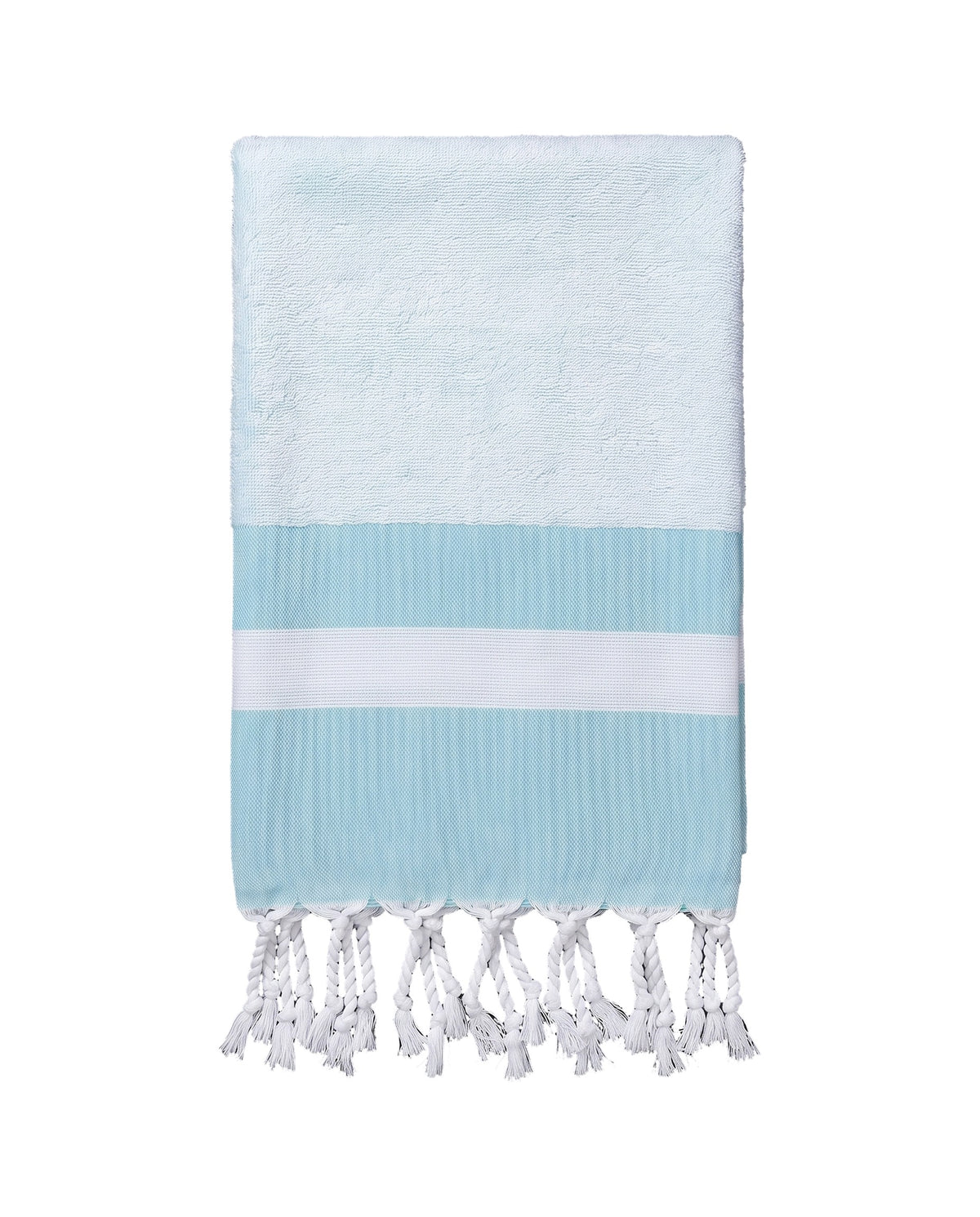 hamamdoek met badstof aqua - vrijstaand
