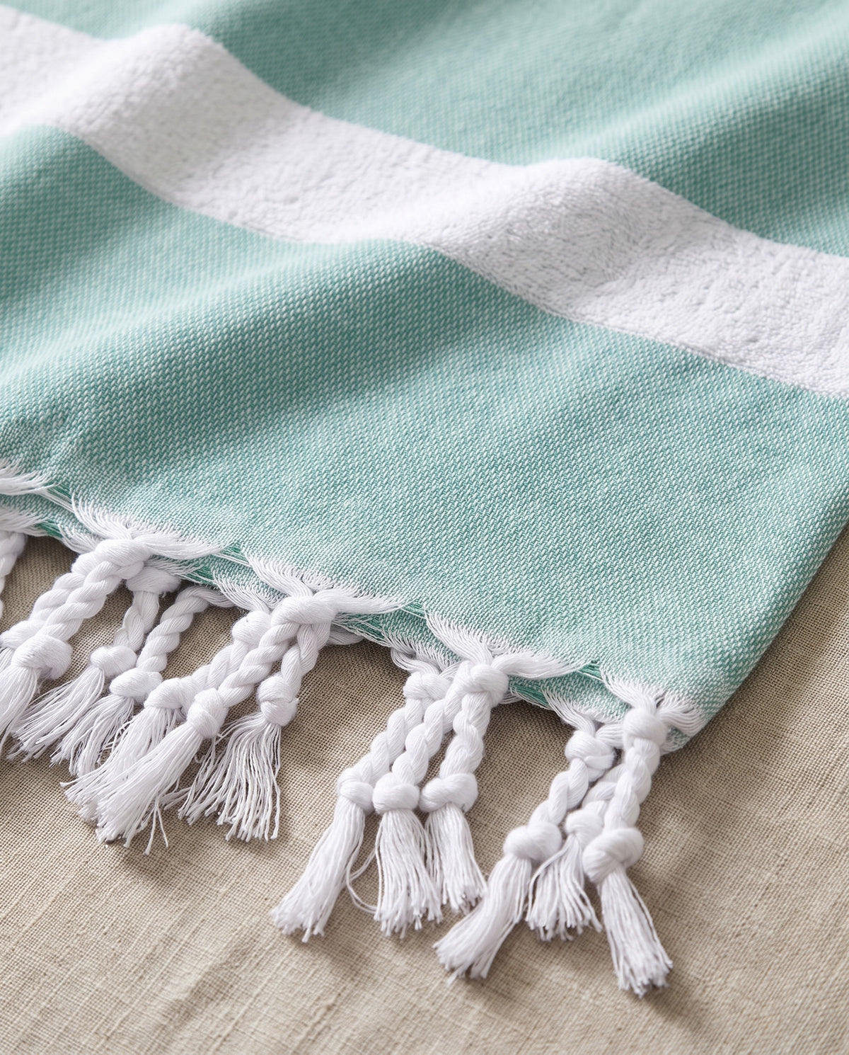 hamamdoek met badstof jade - detail