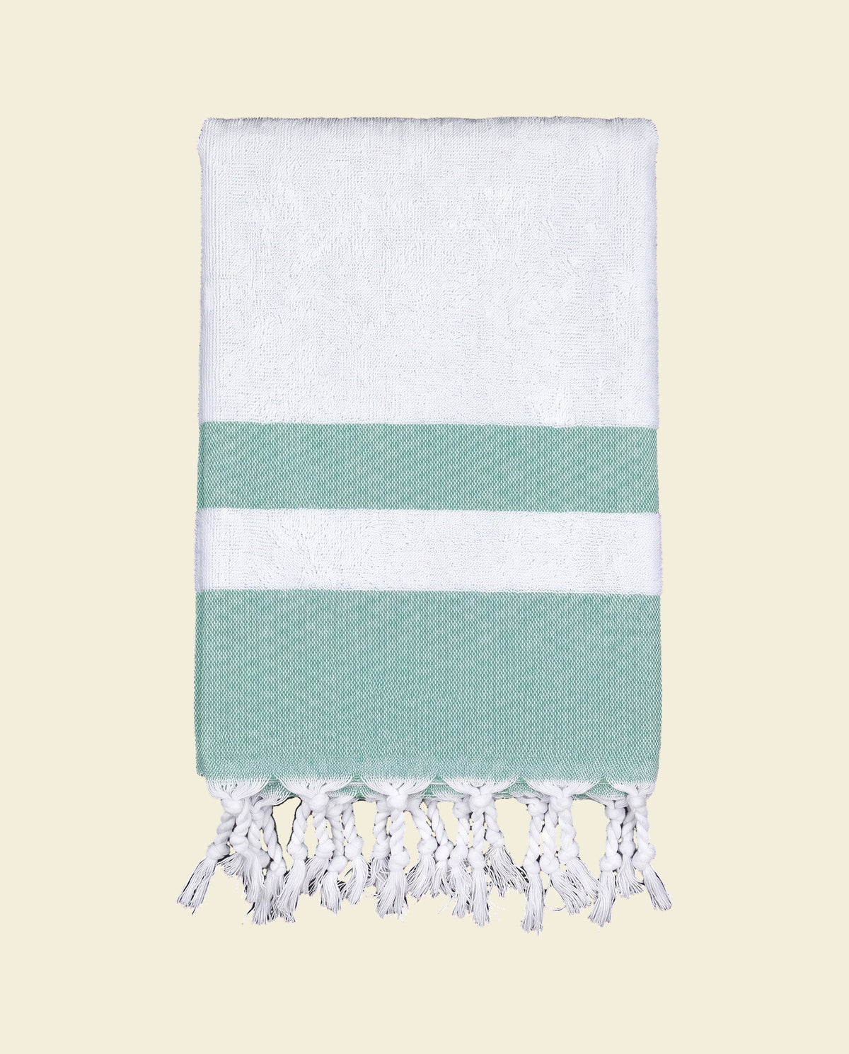 hamamdoek met badstof jade - op kleur