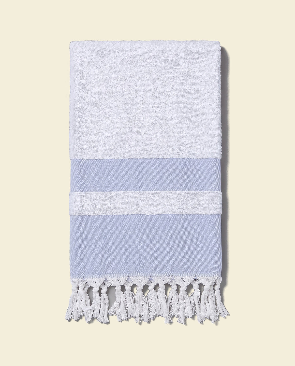 hamamdoek met badstof lavendelblauw - op kleur