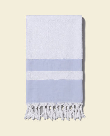 hamamdoek met badstof lavendelblauw
