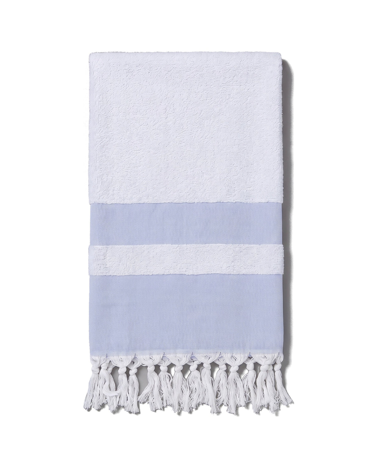 hamamdoek met badstof lavendelblauw - vrijstaand