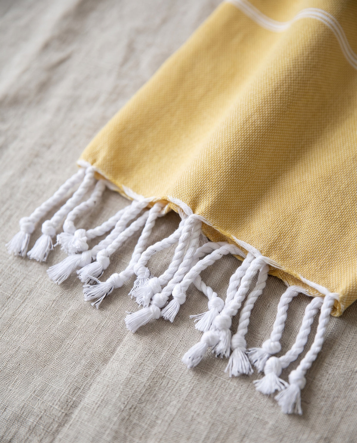 hamamdoek mosterd - detail