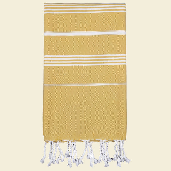 hamamdoek mosterd - op kleur