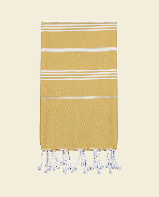 hamamdoek mosterd - op kleur