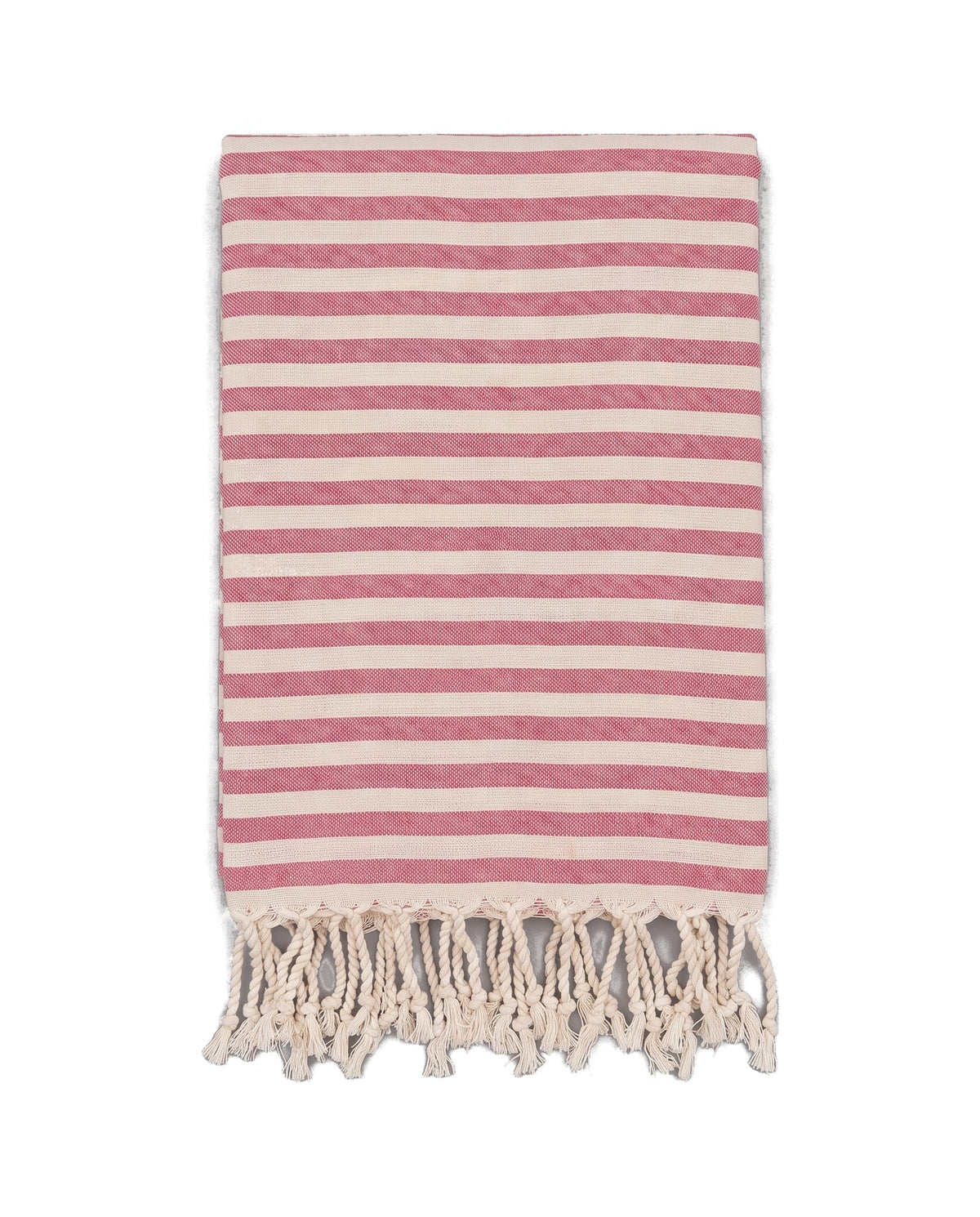 hamamdoek natural pink stripes - vrijstaand