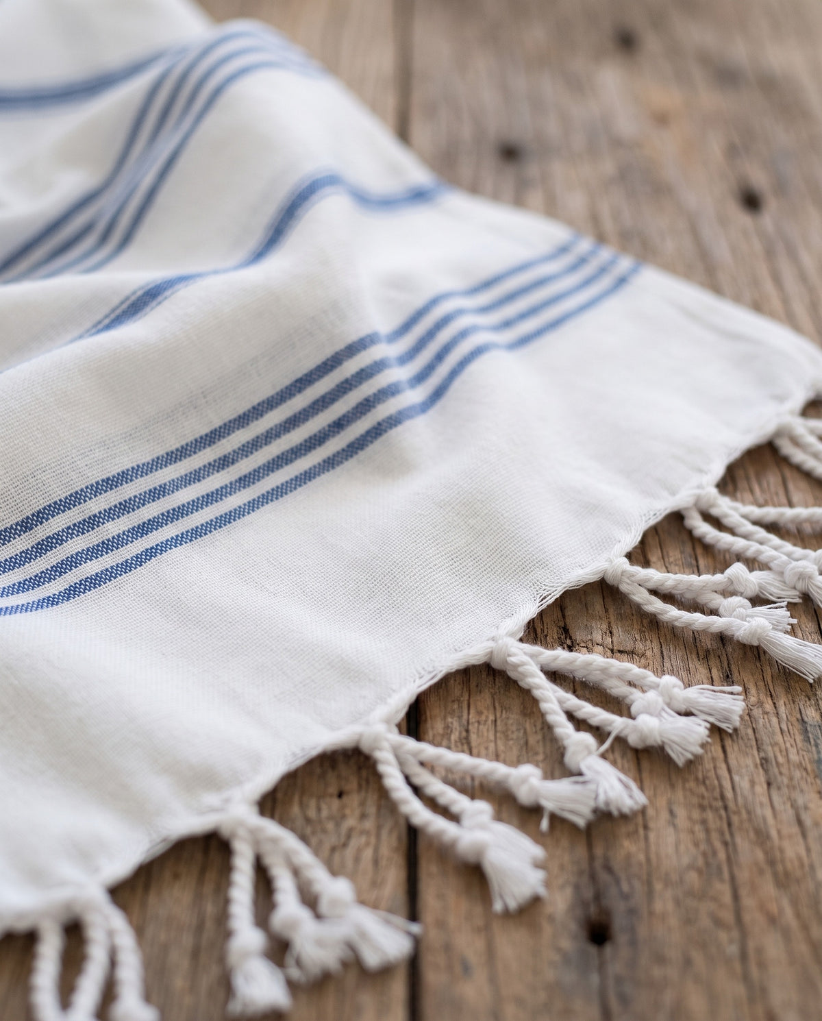 hamamdoek parlementblauw - detail