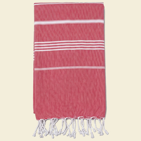 hamamdoek robijnrood - op kleur