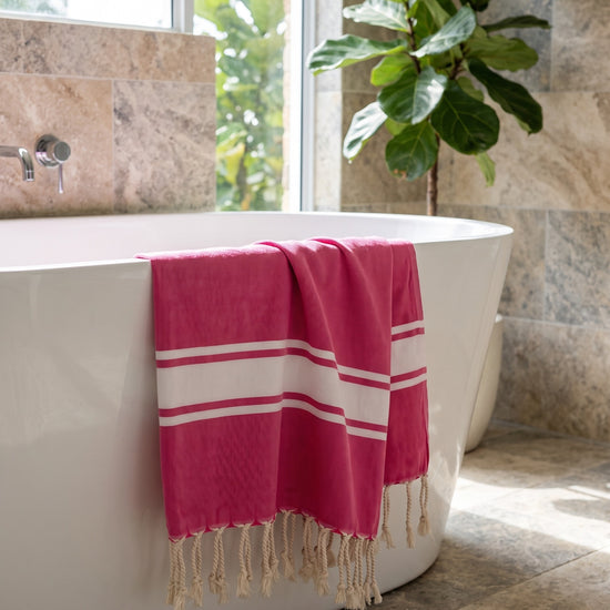 hamamdoek Robuste fuchsia - sfeer