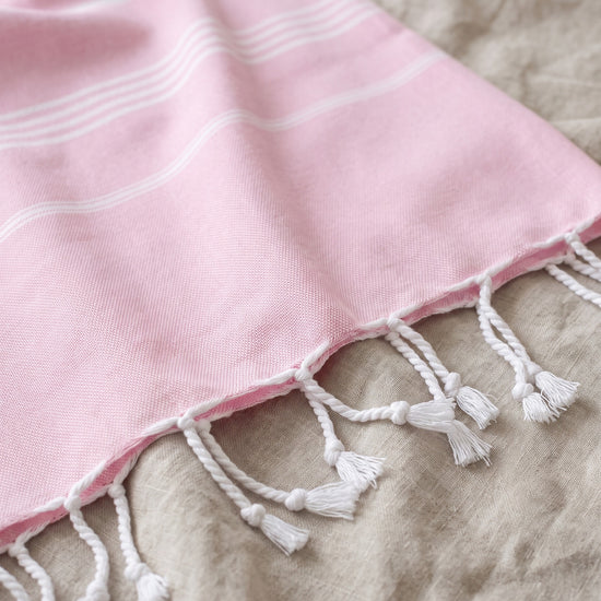 hamamdoek roze - detail