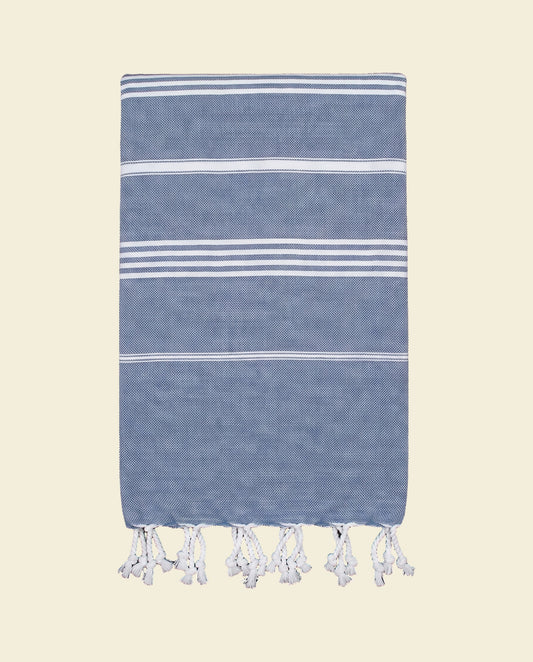 hamamdoek staalblauw - op kleur