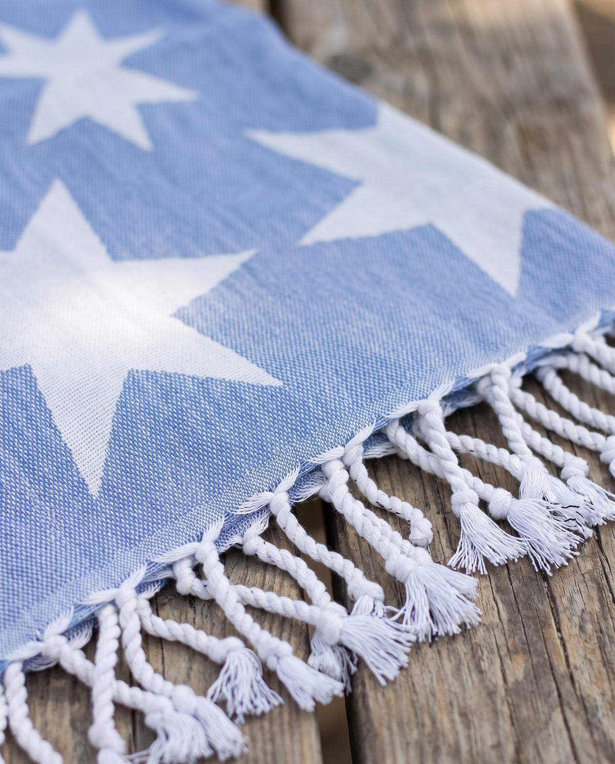 hamamdoek Stars blue - detail