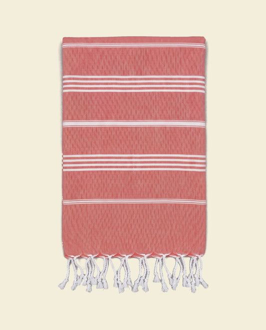 hamamdoek steenrood - op kleur