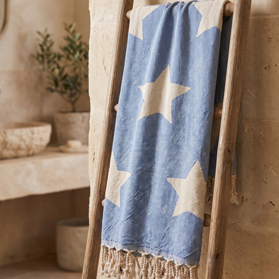 hamamdoek Ster blauw - sfeer