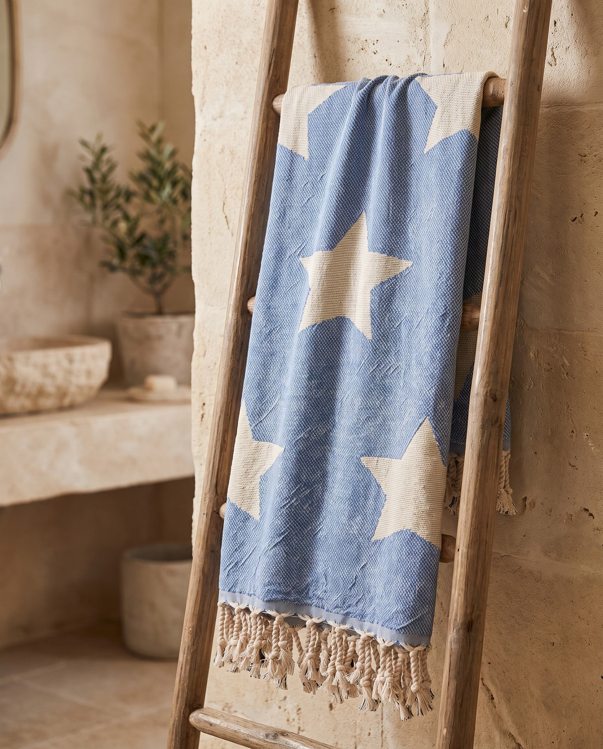 hamamdoek Ster blauw - sfeer