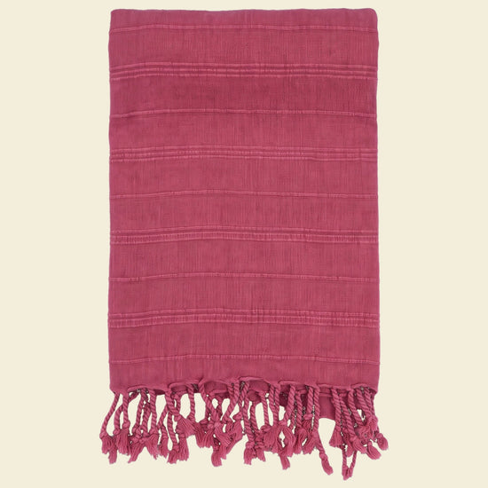 hamamdoek Stone denim red - op kleur