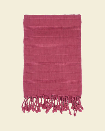 hamamdoek Stone denim red - op kleur