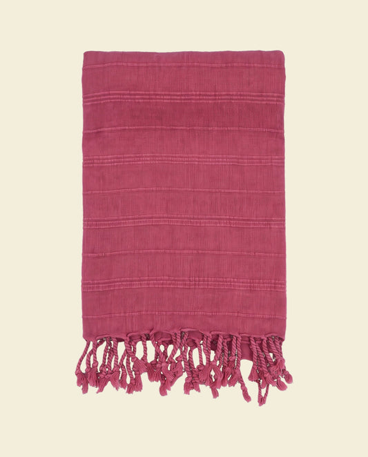 hamamdoek Stone denim red - op kleur