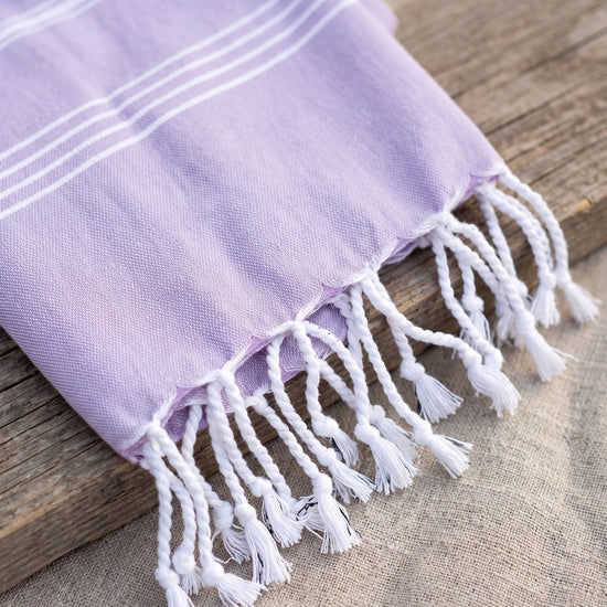hamamdoek Take me to the Beach! lavender - detail