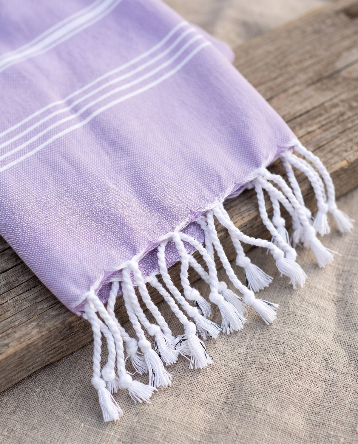 hamamdoek Take me to the Beach! lavender - detail
