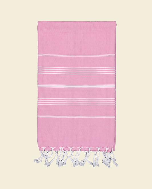 hamamdoek Take me to the Beach! pink - op kleur