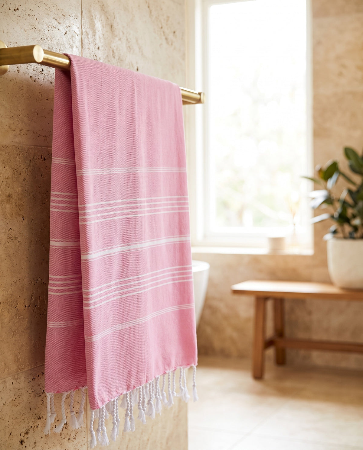 hamamdoek Take me to the Beach! pink - sfeer