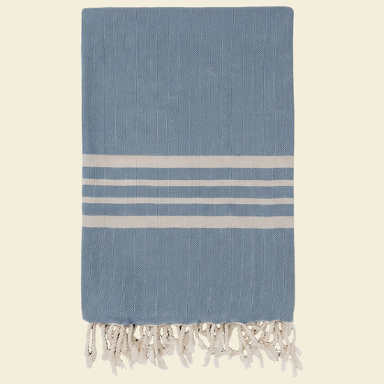 Hamamdoek XL air blue – Krem Sultan - op kleur