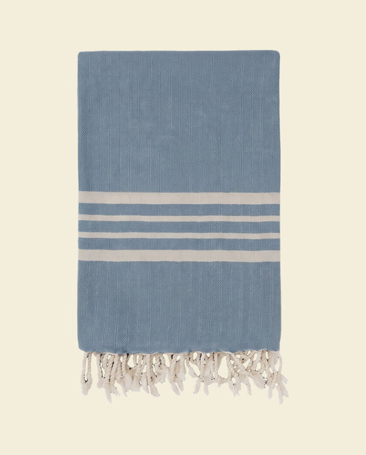 Hamamdoek XL air blue – Krem Sultan - op kleur