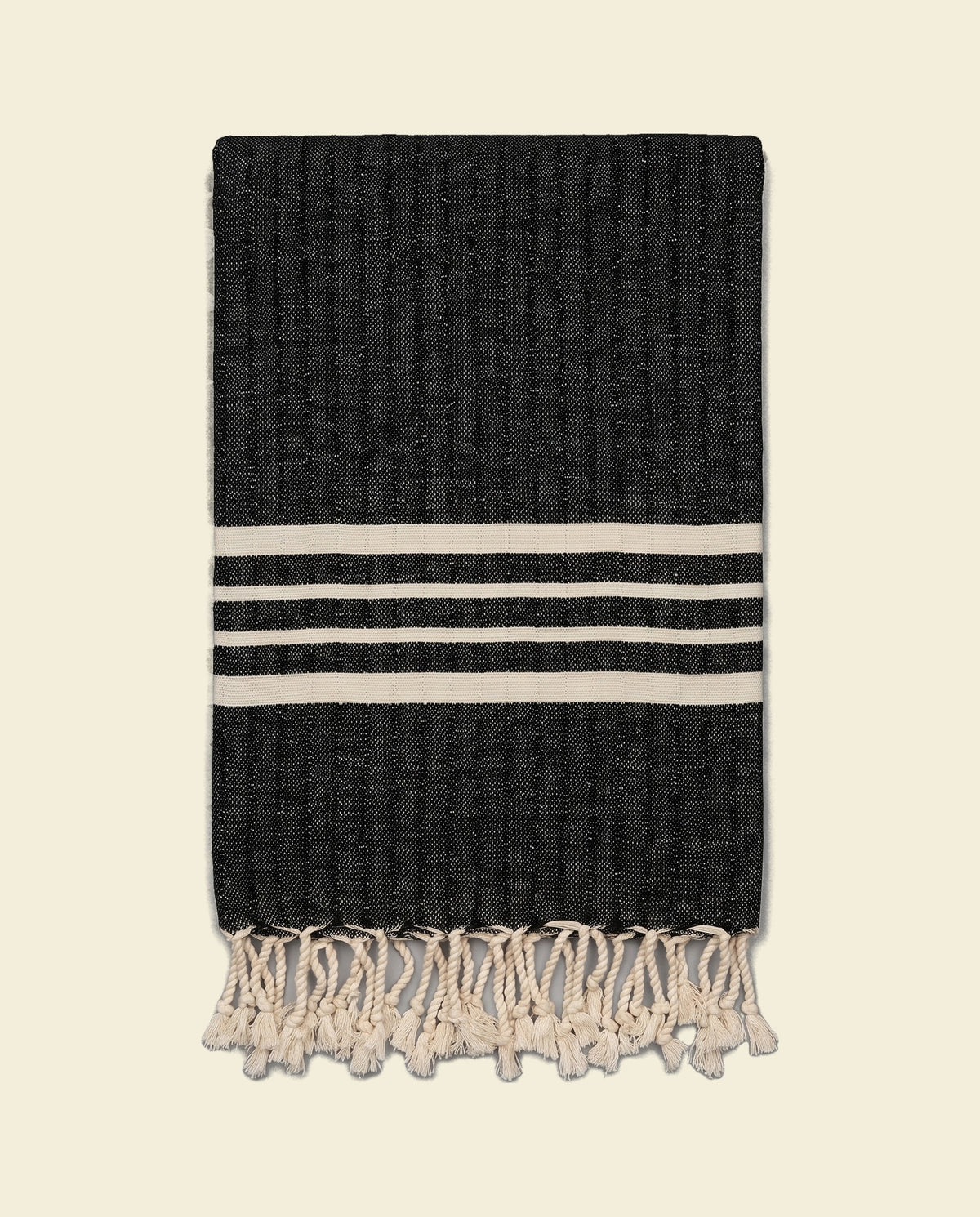 Hamamdoek XL black – Krem Sultan - op kleur