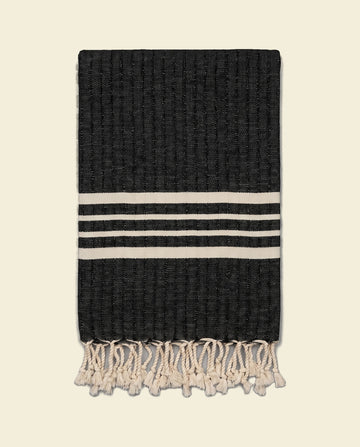 XL hamamdoek Krem Sultan black