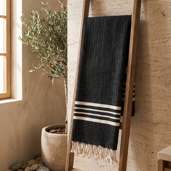 Hamamdoek XL black – Krem Sultan - sfeer