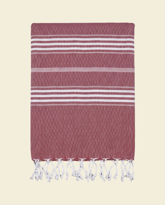 hamamdoek XL bordeaux - op kleur