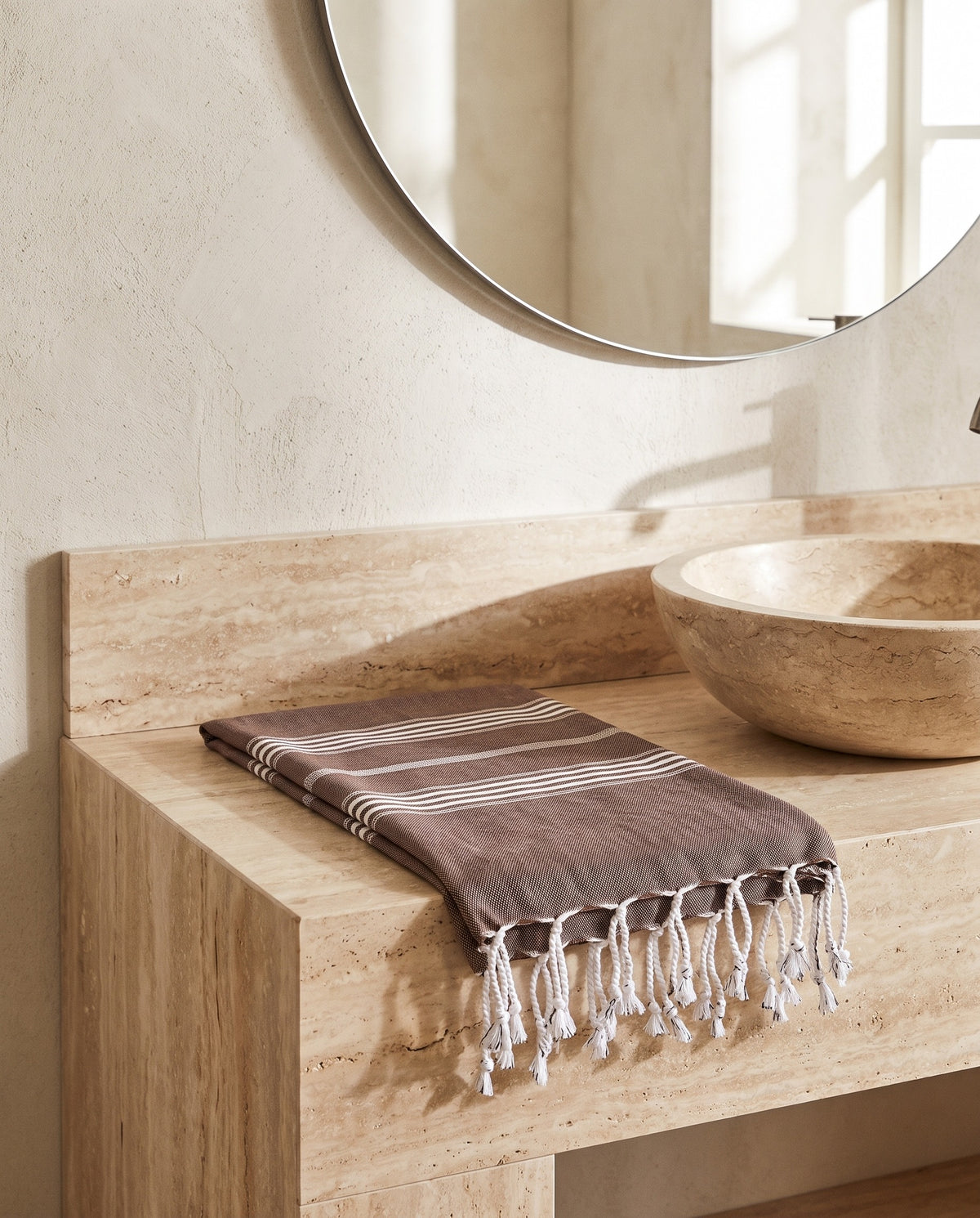 hamamdoek XL chocolade - sfeer