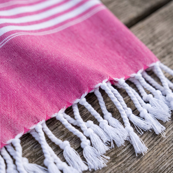 hamamdoek XL fuchsia - detail