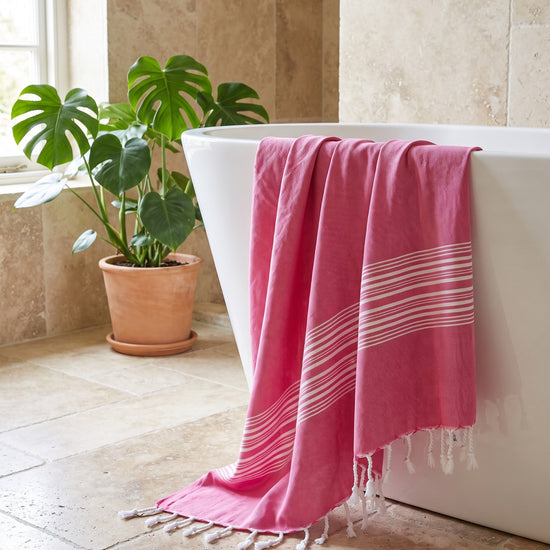 hamamdoek XL fuchsia - sfeer