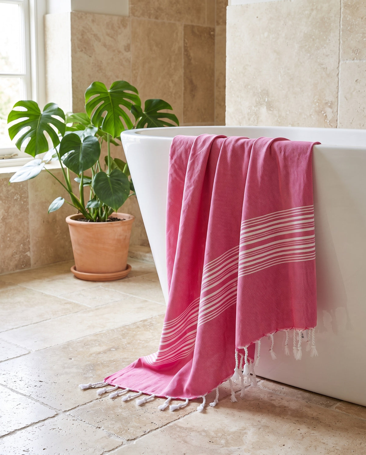 hamamdoek XL fuchsia - sfeer
