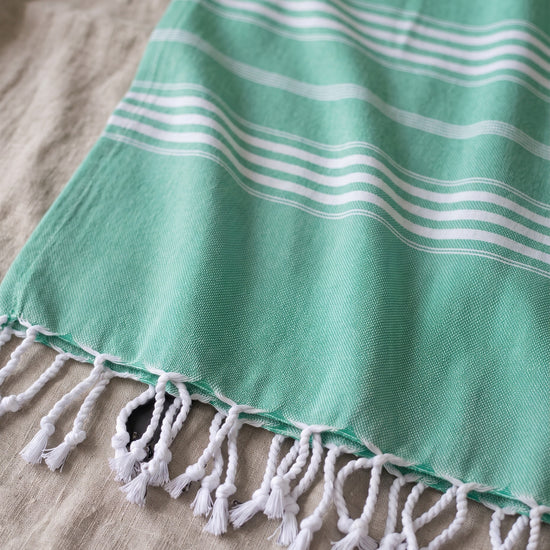 hamamdoek XL jade - detail