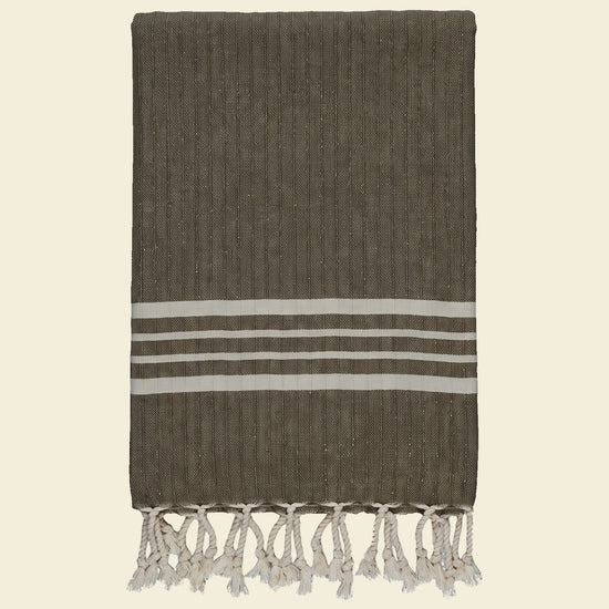 Hamamdoek XL khaki – Krem Sultan - op kleur