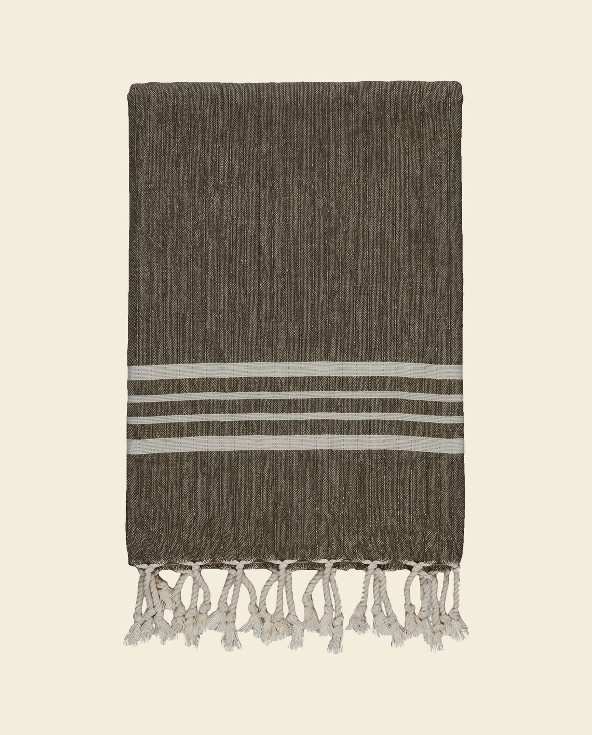 Hamamdoek XL khaki – Krem Sultan - op kleur