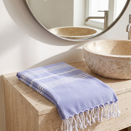 hamamdoek XL lavendelblauw - sfeer