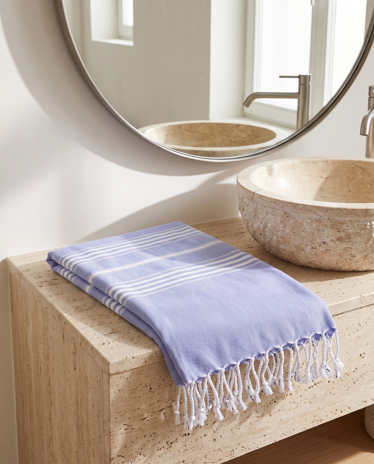 hamamdoek XL lavendelblauw - sfeer
