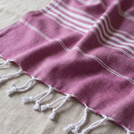 hamamdoek XL magenta - detail